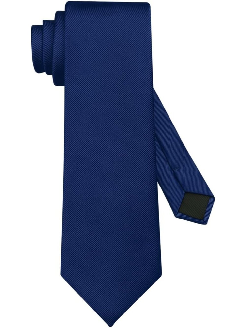 Men's Ties Solid Color Dark Blue Imported Twill Formal Neckties